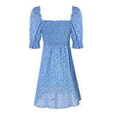 Kleid mit Puffärmeln und Rüschensaum